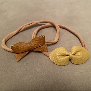 Fourth+pierce petite leather bows- Wicker and Penny